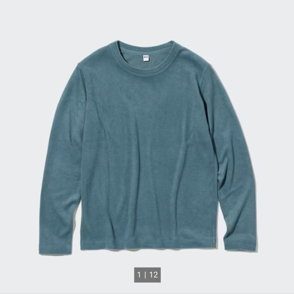 HEATTECH Fleece Crew Neck Long-Sleeve T-Shirt Size XS - Picture 2 of 7